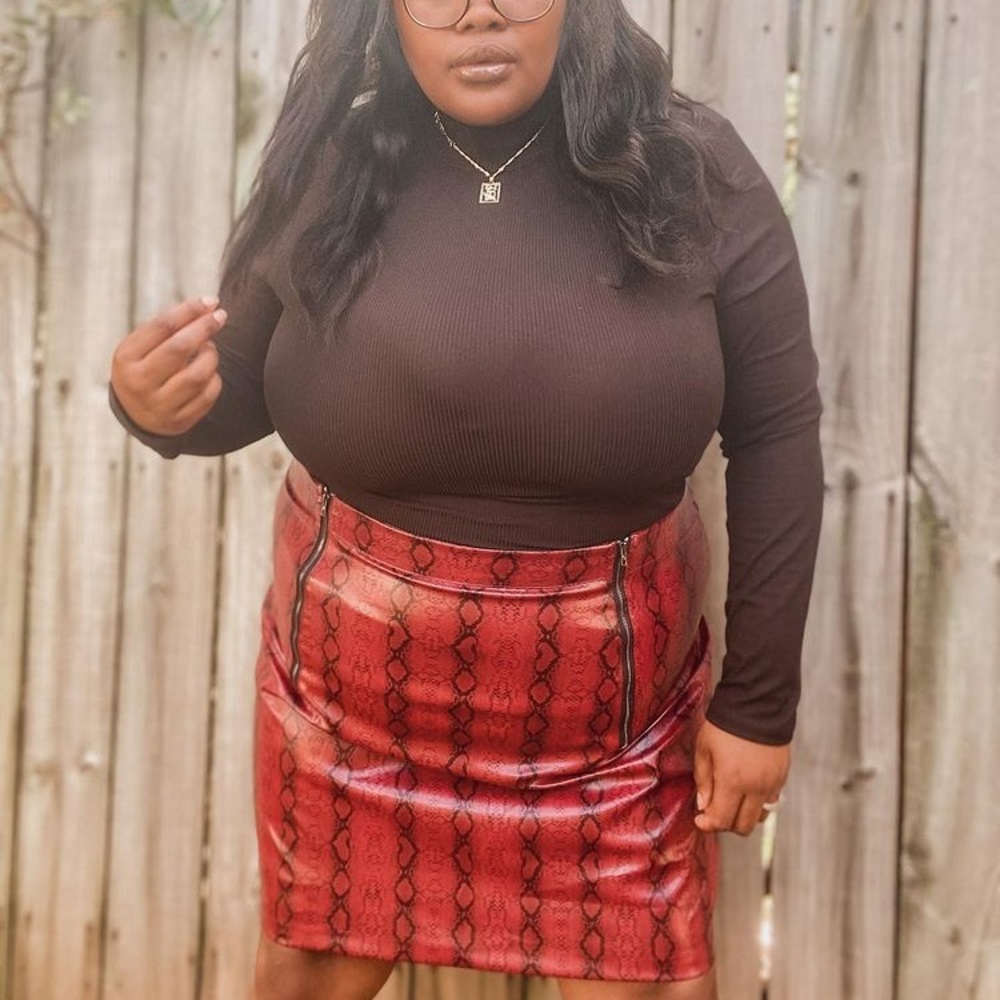 Shein Snakeskin Skirt